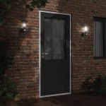 vidaXL Lampă exterioară de perete cu senzor, negru, oțel inoxidabil vidaXL Lampă exterioară de perete cu senzor, negru, oțel inoxidabil