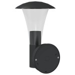 vidaXL Lampă exterioară de perete cu senzor, negru, oțel inoxidabil vidaXL Lampă exterioară de perete cu senzor, negru, oțel inoxidabil
