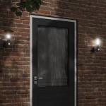 vidaXL Lămpi exterioare de perete cu senzori, 2 buc., negru, oțel inox vidaXL Lămpi exterioare de perete cu senzori, 2 buc., negru, oțel inox
