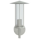 vidaXL Corpuri de iluminat exterior de perete 2 buc argintiu oțel inox vidaXL Corpuri de iluminat exterior de perete 2 buc argintiu oțel inox