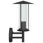 vidaXL Lampă exterioară de perete, negru, oțel inoxidabil vidaXL Lampă exterioară de perete, negru, oțel inoxidabil