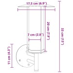 vidaXL Lampă exterioară de perete, negru, oțel inoxidabil vidaXL Lampă exterioară de perete, negru, oțel inoxidabil