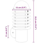 vidaXL Corpuri de iluminat exterior de perete 2 buc argintiu oțel inox vidaXL Corpuri de iluminat exterior de perete 2 buc argintiu oțel inox