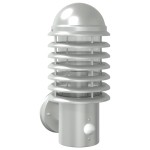 vidaXL Lampă de perete exterior cu senzor, argintiu, oțel inoxidabil vidaXL Lampă de perete exterior cu senzor, argintiu, oțel inoxidabil