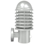 vidaXL Lampă de perete exterior cu senzor, argintiu, oțel inoxidabil vidaXL Lampă de perete exterior cu senzor, argintiu, oțel inoxidabil