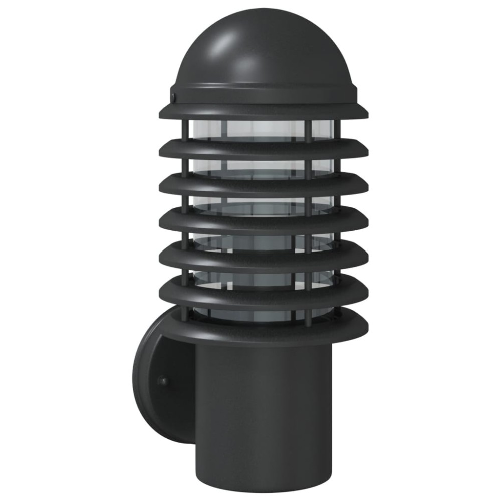 vidaXL Lampă exterioară de perete, negru, oțel inoxidabil