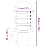 vidaXL Lampă exterioară de perete, negru, oțel inoxidabil vidaXL Lampă exterioară de perete, negru, oțel inoxidabil