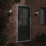vidaXL Lămpi exterioare de perete cu senzori, 2 buc., negru, oțel inox vidaXL Lămpi exterioare de perete cu senzori, 2 buc., negru, oțel inox