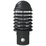 vidaXL Lămpi exterioare de perete cu senzori, 2 buc., negru, oțel inox vidaXL Lămpi exterioare de perete cu senzori, 2 buc., negru, oțel inox