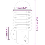 vidaXL Lămpi exterioare de perete cu senzori, 2 buc., negru, oțel inox vidaXL Lămpi exterioare de perete cu senzori, 2 buc., negru, oțel inox