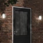 vidaXL Lampă exterioară de perete, negru, oțel inoxidabil