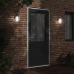 vidaXL Lampă exterioară de perete, negru, oțel inoxidabil