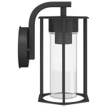 vidaXL Lampă exterioară de perete, negru, oțel inoxidabil