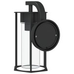 vidaXL Lampă exterioară de perete, negru, oțel inoxidabil