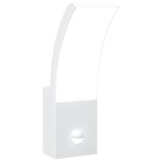 vidaXL Lampă exterioară de perete cu LED/senzor, alb, aluminiu turnat