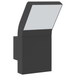 vidaXL Lămpi exterioare de perete cu LED 2 buc. negru, aluminiu turnat vidaXL Lămpi exterioare de perete cu LED 2 buc. negru, aluminiu turnat