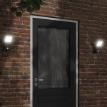 vidaXL Lampă exterioară de perete cu LED/senzor, negru aluminiu turnat vidaXL Lampă exterioară de perete cu LED/senzor, negru aluminiu turnat