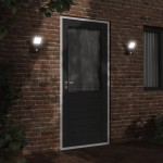 vidaXL Lămpi exterioare de perete cu LED/senzor 2 buc. negru aluminiu vidaXL Lămpi exterioare de perete cu LED/senzor 2 buc. negru aluminiu