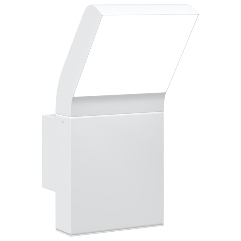 vidaXL Lampă exterioară de perete cu LED, alb, aluminiu turnat