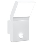 vidaXL Lampă exterioară de perete cu LED/senzor, alb, aluminiu turnat vidaXL Lampă exterioară de perete cu LED/senzor, alb, aluminiu turnat