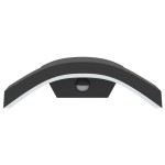 vidaXL Lampă exterioară de perete cu LED/senzor, negru aluminiu turnat