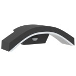 vidaXL Lampă exterioară de perete cu LED/senzor, negru aluminiu turnat