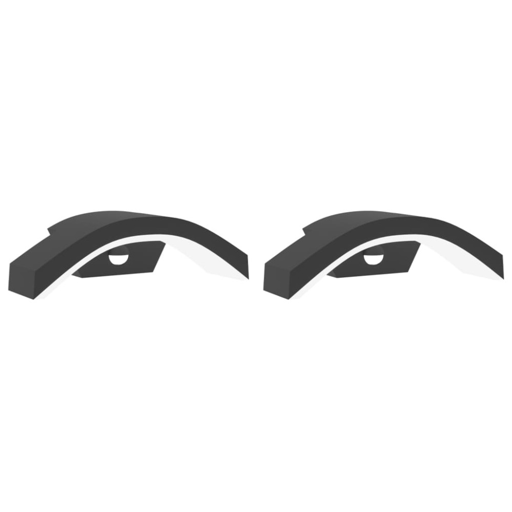 vidaXL Lămpi exterioare de perete cu LED/senzor 2 buc. negru aluminiu