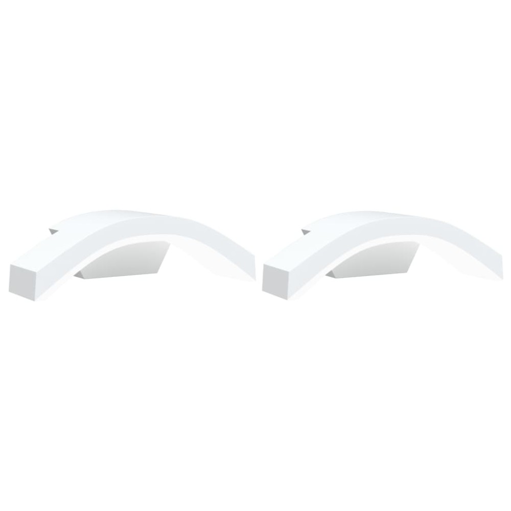 vidaXL Lămpi exterioare de perete cu LED 2 buc. alb, aluminiu turnat