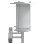 vidaXL Corpuri de iluminat exterior de perete 2 buc argintiu oțel inox vidaXL Corpuri de iluminat exterior de perete 2 buc argintiu oțel inox