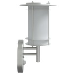vidaXL Lampă de perete exterior cu senzor, argintiu, oțel inoxidabil vidaXL Lampă de perete exterior cu senzor, argintiu, oțel inoxidabil