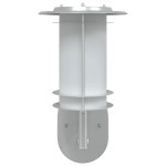 vidaXL Lămpi exterioare de perete cu senzor 2 buc. argintiu, oțel inox vidaXL Lămpi exterioare de perete cu senzor 2 buc. argintiu, oțel inox