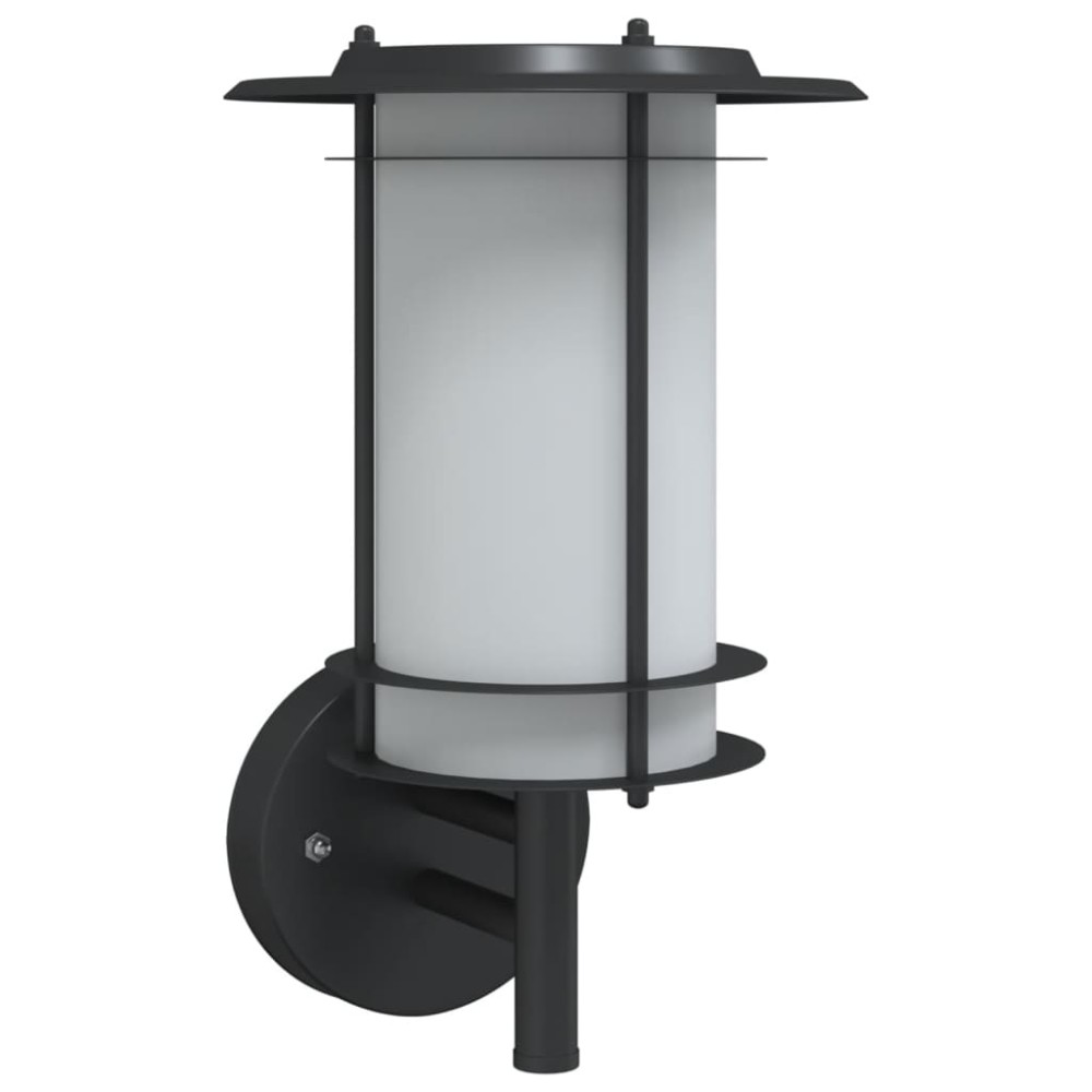 vidaXL Lampă exterioară de perete, negru, oțel inoxidabil