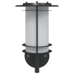 vidaXL Lampă exterioară de perete, negru, oțel inoxidabil vidaXL Lampă exterioară de perete, negru, oțel inoxidabil