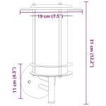 vidaXL Lampă exterioară de perete, negru, oțel inoxidabil vidaXL Lampă exterioară de perete, negru, oțel inoxidabil