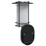 vidaXL Lampă exterioară de perete cu senzor, negru, oțel inoxidabil