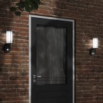 vidaXL Lămpi exterioare de perete cu senzori, 2 buc., negru, oțel inox vidaXL Lămpi exterioare de perete cu senzori, 2 buc., negru, oțel inox