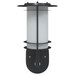 vidaXL Lămpi exterioare de perete cu senzori, 2 buc., negru, oțel inox vidaXL Lămpi exterioare de perete cu senzori, 2 buc., negru, oțel inox
