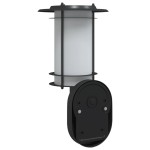 vidaXL Lămpi exterioare de perete cu senzori, 2 buc., negru, oțel inox vidaXL Lămpi exterioare de perete cu senzori, 2 buc., negru, oțel inox