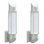 vidaXL Corpuri de iluminat exterior de perete 2 buc argintiu oțel inox vidaXL Corpuri de iluminat exterior de perete 2 buc argintiu oțel inox