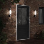 vidaXL Lampă exterioară de perete, negru, oțel inoxidabil vidaXL Lampă exterioară de perete, negru, oțel inoxidabil