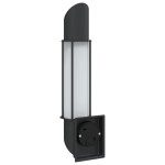 vidaXL Lampă exterioară de perete, negru, oțel inoxidabil vidaXL Lampă exterioară de perete, negru, oțel inoxidabil