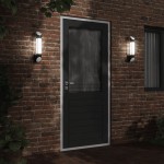 vidaXL Corpuri de iluminat exterior de perete 2 buc argintiu oțel inox vidaXL Corpuri de iluminat exterior de perete 2 buc argintiu oțel inox
