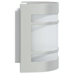 vidaXL Corpuri de iluminat exterior de perete 2 buc argintiu oțel inox vidaXL Corpuri de iluminat exterior de perete 2 buc argintiu oțel inox