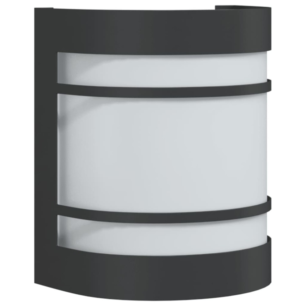 vidaXL Lampă exterioară de perete, negru, oțel inoxidabil