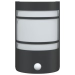 vidaXL Lampă exterioară de perete cu senzor, negru, oțel inoxidabil vidaXL Lampă exterioară de perete cu senzor, negru, oțel inoxidabil