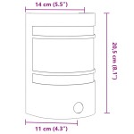 vidaXL Lampă exterioară de perete cu senzor, negru, oțel inoxidabil vidaXL Lampă exterioară de perete cu senzor, negru, oțel inoxidabil