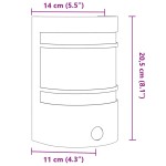 vidaXL Lămpi exterioare de perete cu senzori, 2 buc., negru, oțel inox vidaXL Lămpi exterioare de perete cu senzori, 2 buc., negru, oțel inox