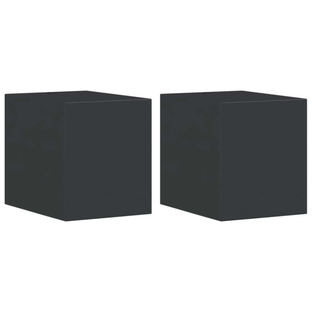 vidaXL Lămpi exterioare de perete cu LED 2 buc. negru, aluminiu turnat