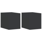 vidaXL Lămpi exterioare de perete cu LED 2 buc. negru, aluminiu turnat vidaXL Lămpi exterioare de perete cu LED 2 buc. negru, aluminiu turnat