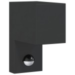 vidaXL Lampă exterioară de perete cu LED/senzor, negru aluminiu turnat vidaXL Lampă exterioară de perete cu LED/senzor, negru aluminiu turnat